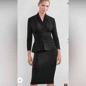 THE FOLD Arlington Black Jersey Dress Size 12 NWT